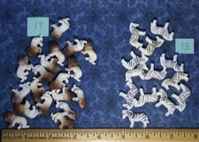 Lot of 32 Dollhouse Miniature Lion  Zebra Zoo Animal Figures animals