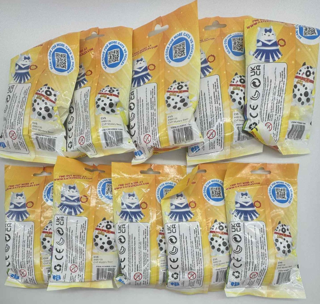 Cats Vs Pickles Surprise Plush Toy 10-Pack #V1001, New Sealed