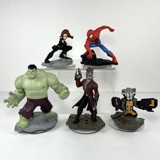 Disney Infinity 2.0 Marvel Super Heroes Figure Lot Of 5 Spiderman, Black Widow 