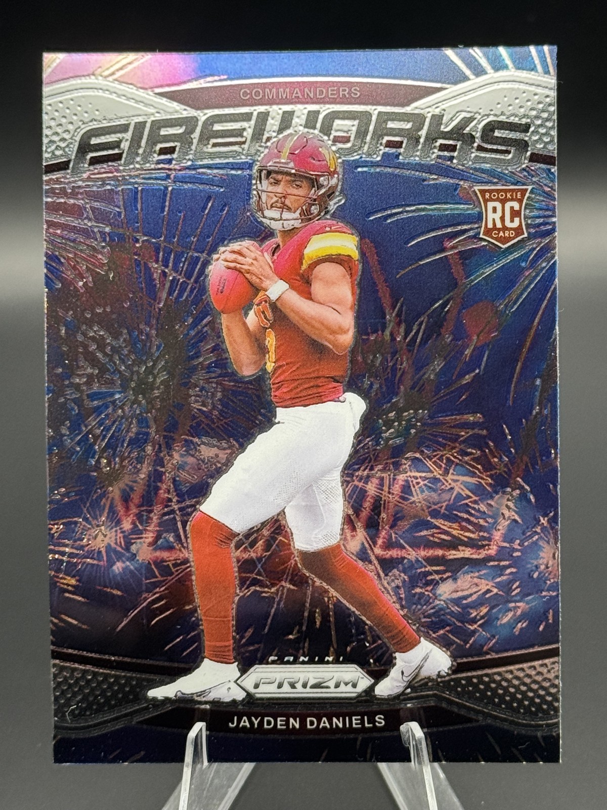 2024 Panini Prizm - Fireworks Jayden Daniels #24 (RC)