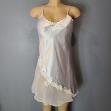 Vintage Fairy Coquette Dainty Cami Slip Dress Romantic Cottage Y2K Satin 90s S