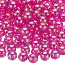 400pcs Acrylic Round Beads AB Colors 8mm Loose Craft Beads Rose AB