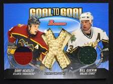 Dany Heatley Bill Guerin 2003-04 Bowman Draft Picks Goal to Goal /65 Jerseys Net