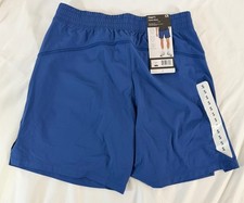 GapFit Men's Small Shorts Active Elastic Waist Quick Dry Navy Blue Mesh Vent