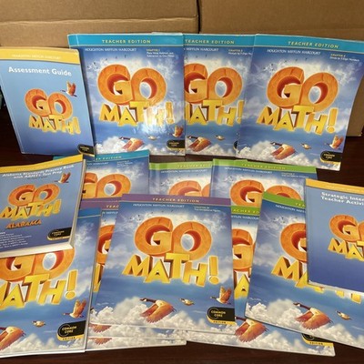 GO MATH! Common Core Teacher Editions 1-3 5-13 Grade 4 Guides Lot Of 16 Books