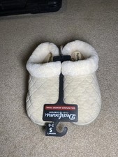 Dearfoams Cozy Comfort Women's Quilted Clog Slippers Oatmeal Size S 5-6