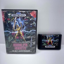Ghouls 'N Ghosts (Sega Genesis GEN, 1989) WITH BOX, NO MANUAL TESTED WORKING!