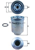 Mahle KC 510D Kraftstofffilter FüR CitroËN,Mitsubishi,Peugeot,Subaru,Toyota