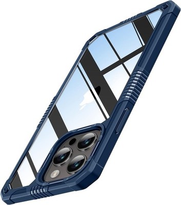 TRANSPARENTE HÜLLE FÜR IPHONE 14 PRO 6.1' STARKER HÜLLENRAHMEN MARINEBLAU