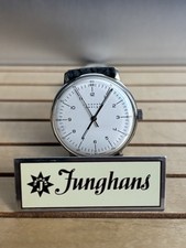 Junghans Max Bill cuerda manual cal. Pulsera Junghans J805.1, 34 mm, acero inoxidable embalaje original