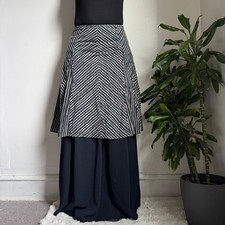 Vintage Chevron Stripe Midi Skirt fits S-M