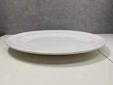 OverAndBack 16” Round White Porcelain Serving Side Dish ~ Made In Italy