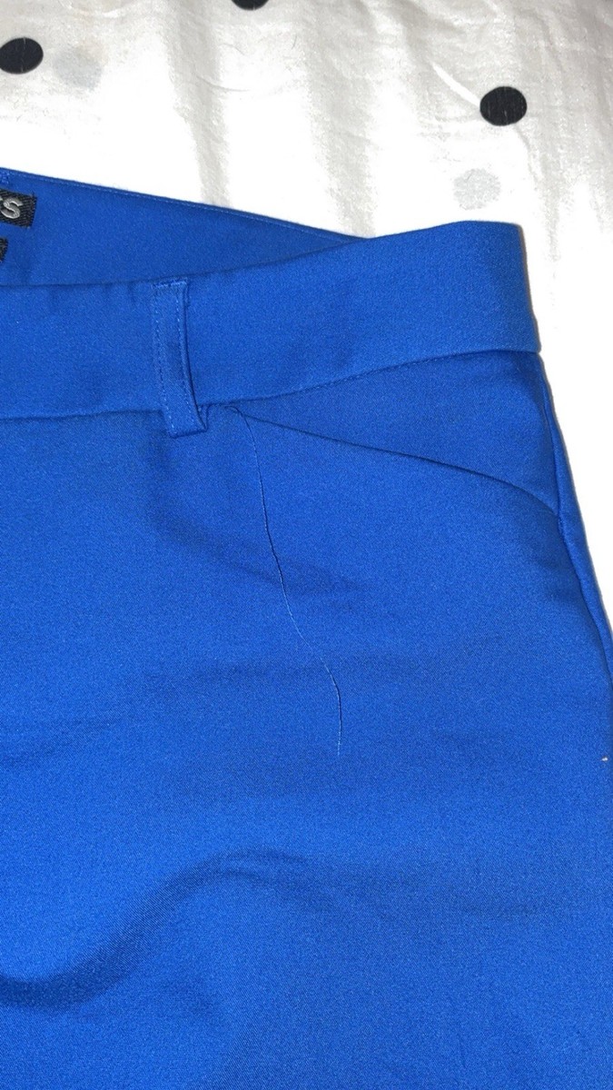 Express Editor Women’s Size 2R Cobalt Blue Ankle Dress Pants Stretch Slacks View 2