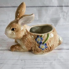 Fitz and Floyd Abigail's Spring Bunny Planter - Decor Easter Rabbit Flower