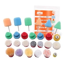 Mini Buffing Polishing Pads, 32Pcs Mini Detail Polisher Pads Use On Rotary 