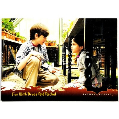 Topps DC 2005 Batman Begins Card #13 FUN WITH BRUCE AND RACHEL, See Pics/Descr.