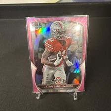2022 Bowman University Chrome Pink Refractor Jaxon Smith Njigba RC OHIO STATE 