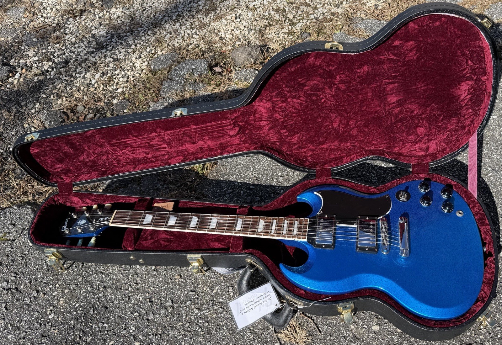 2018 Gibson Custom Shop Les Paul SG Standard W/OHSC Blue Sparkle Prototype