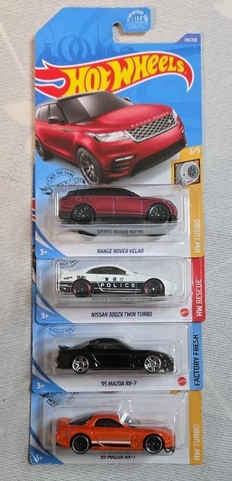 Hot Wheels|Range Rover|Velar Turbo|Mazda RX7 1995|desde 2017/2020 |Nissan 300zx Foto 2 de 4