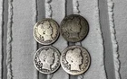 $1 Face - 90% Silver Barber Quarters Circulated