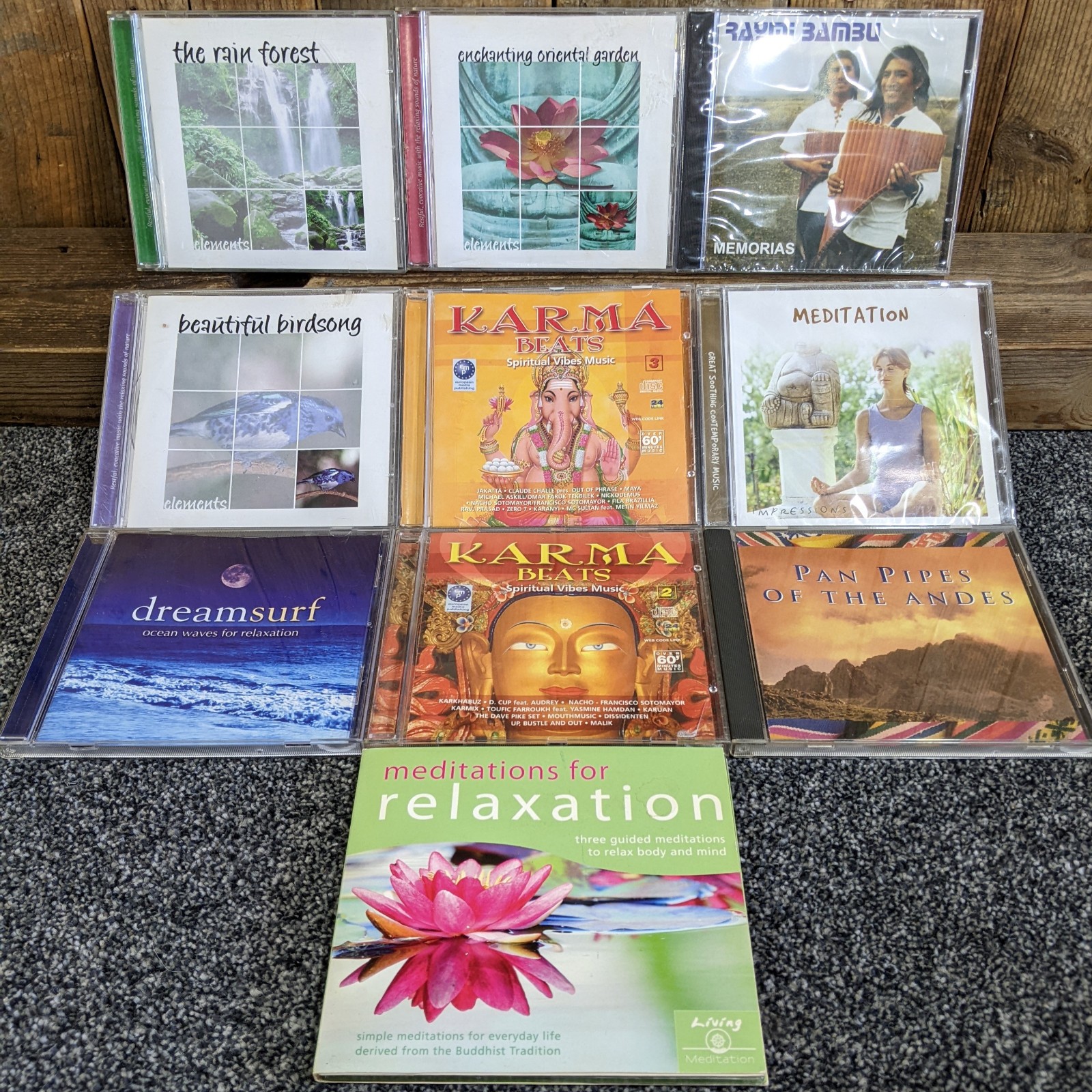 Meditation Relaxation Yoga CD Bundle x10 - Karma Beats New Age World Music Lot