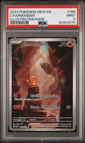 Pokémon Charmander 168/165 SV151 Illustration Rare Holo PSA 9 Graded