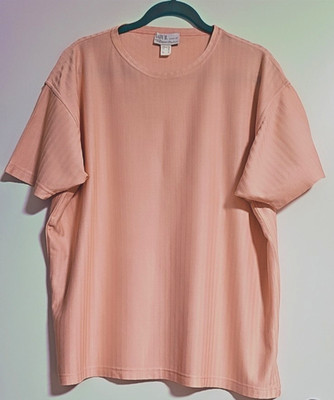Lady H. for Peter Hahn Silk Twill Kurzarm T Shirt Oberteil, Rosa, UK 20 DE 46