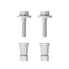Mayfair White Adjustable Toilet Seat Hinge Bolts 1-1/2 W x 5-1/2 H x 4-3/4 L in.