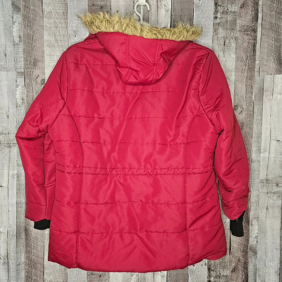 YOKI Colección de Ropa Exterior Rojo Acolchado Cremallera Completa Abrigo con Capucha Para Mujer 3X 3XL Regalo Foto 3 de 4