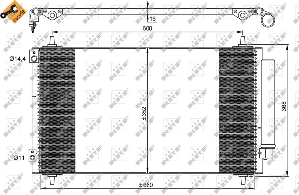 Condenseur climatisation NRF 35935 radiateur de clim de remplacement 1401113180