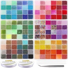 57600pcs Glass Seed Beads for DIY Jewelry Making and Craft Projects