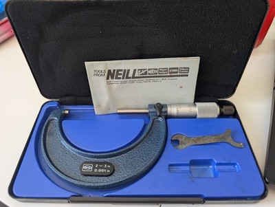 Moore & Wright 2-3 Zoll 0,001 Zoll externe Mikrometer Messgerät
