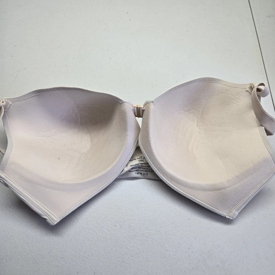 Sujetador Soma para mujer 38D beige enbliss cierre frontal espalda deportiva camiseta con aros Foto 4 de 4