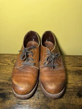 Mens 9.5 D Chippewa 1901 M78 Brown Leather Lace Up Derby Shoes Vibram Sole