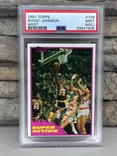 1981 Topps #109 Magic Johnson West Super Action PSA 9 Mint (OC)