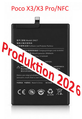 Poco X3 X3 Pro NFC  Akku BN57 Hohe Kapazität frisch produziert Batterie 5160 mAh