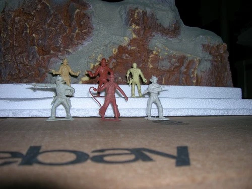 Vintage MARX 54MM COWBOYS ALL SIX FOOT POSES 1960'S PLAYSET BANDIT SHERIFF #3