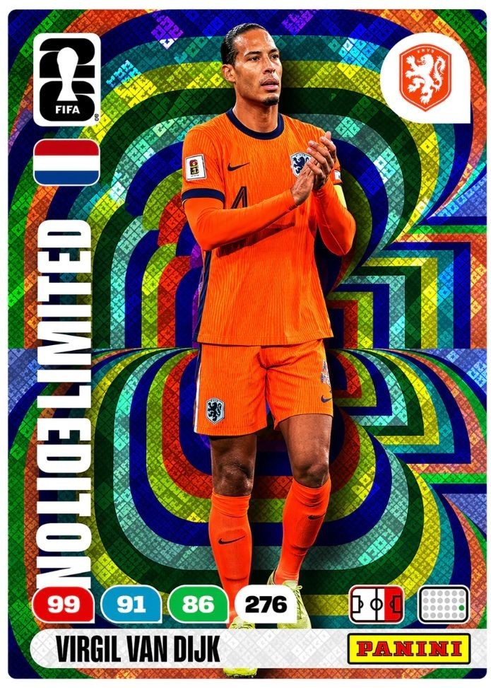 Italy 2026 Panini Adrenalyn XL Limited Edition Fifa World Cup Virgil Van Dijk