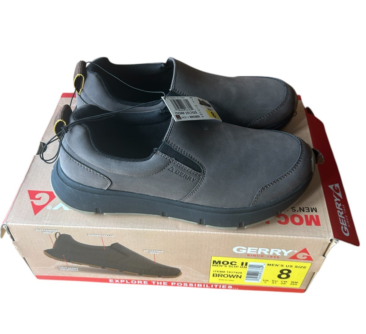 Gerry Men's Moc II Shoe Brown Size 8