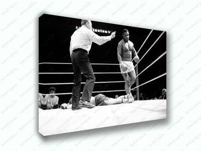 Mike Tyson Boxing Knockout Black And White Canvas Print Art Decor Wall