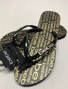 bebe flip flops rhinestone