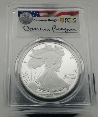 2021 W Silver Eagle Dollar Type 2 PCGS PR69DCAM - Reagan Legacy
