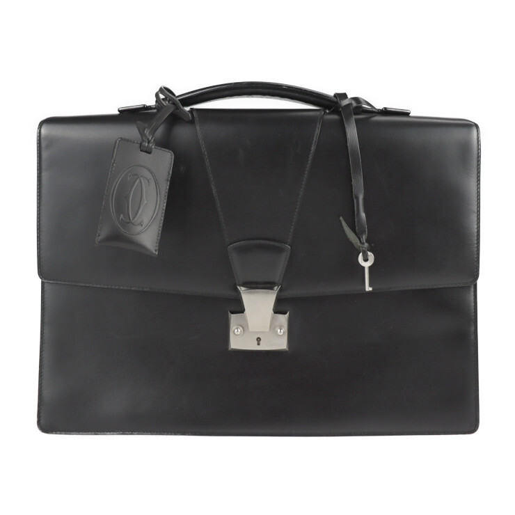 CARTIER Business bag Pasha Briefcase document bag Calf leather