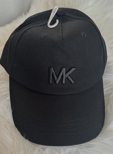Michael Kors MK Adjustable Cap Hat Black NWT $68 Unisex Signature Sleek Logo