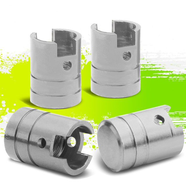 17x12mm Aluminum Silver Rim/tire Air Pressure Port Cover Piston Valve Stem Caps for sale online