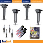 4X Ignition Coil & 4X Denso Platinum Spark Plug for Toyota RAV4 2004-2008 2.4L