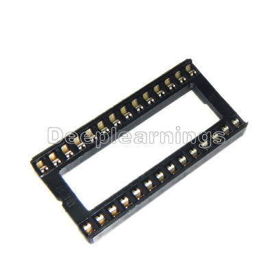 10-Pack 28-Pin Wide DIP IC Sockets – Gold Plated Machined Solder Type Adapters