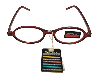 OCCHIALI DA LETTURA VISTA PRESBIOPIA GRADUATI MONTATURA PLASTICA ROSSA 