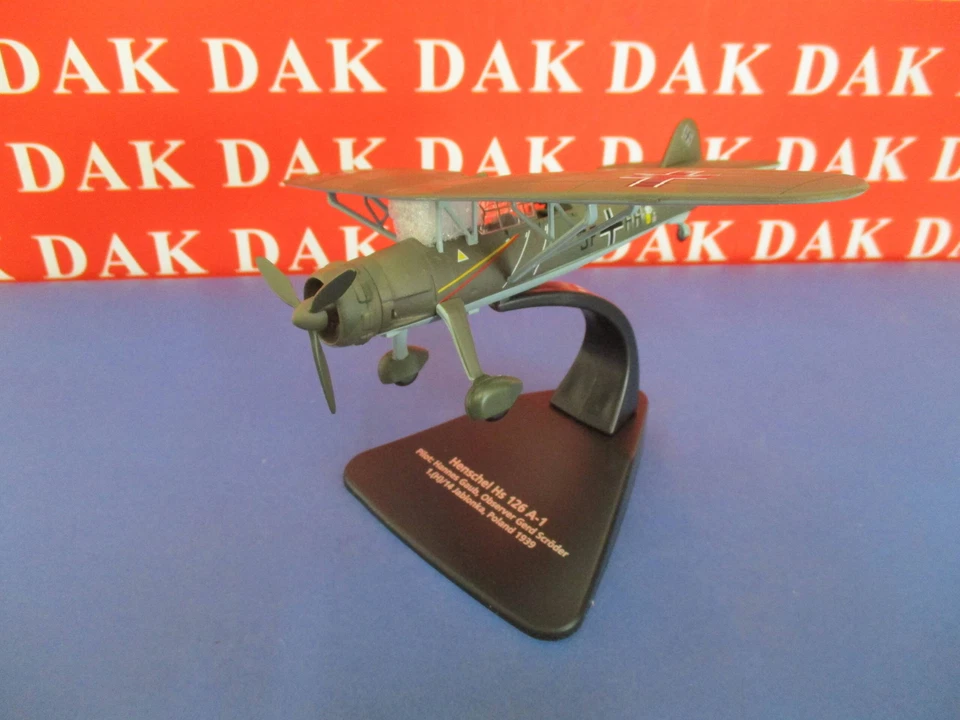 Die cast 1/72 Modellino Aereo Aircraft Henschel HS 126 A-1 Poland 1939 by Oxford - Immagine 2 di 4