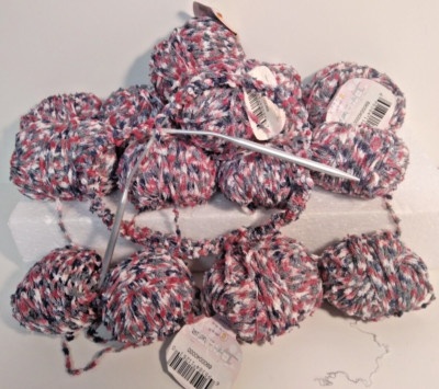 Lot of 14 rolls Adriafil Frutt Trends Yarn  Mixed colors 2 needle connected (L)